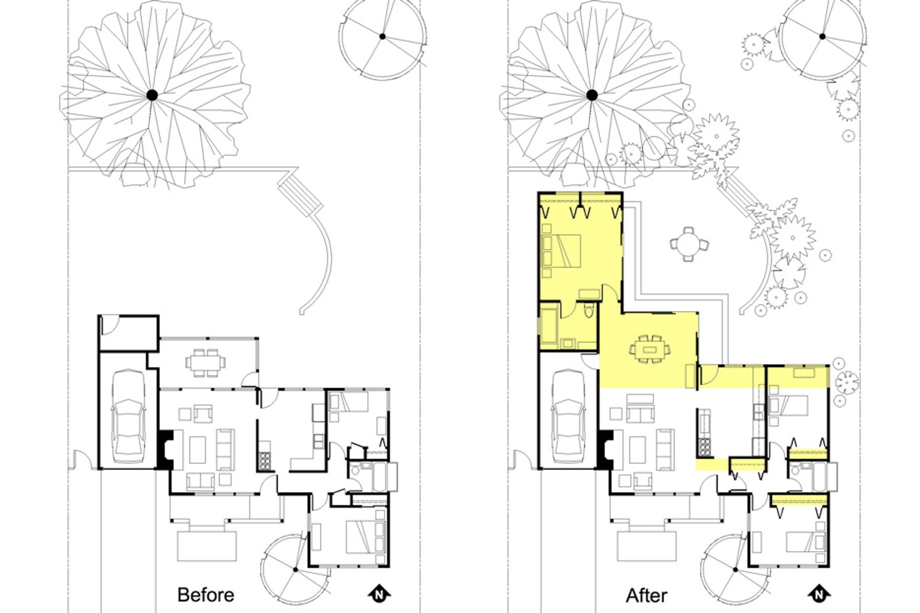 Carter Avenue — rhythmic rear addition integrated with the original facade