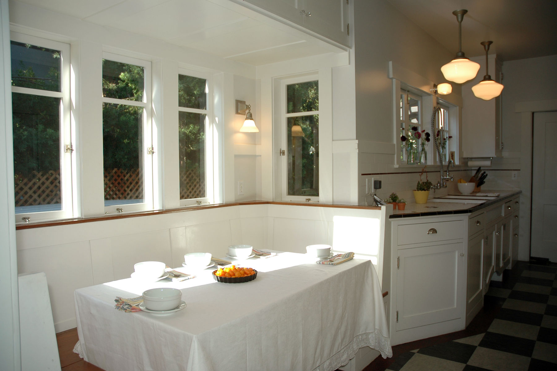 Michigan Heights — breakfast nook detail with period finishes