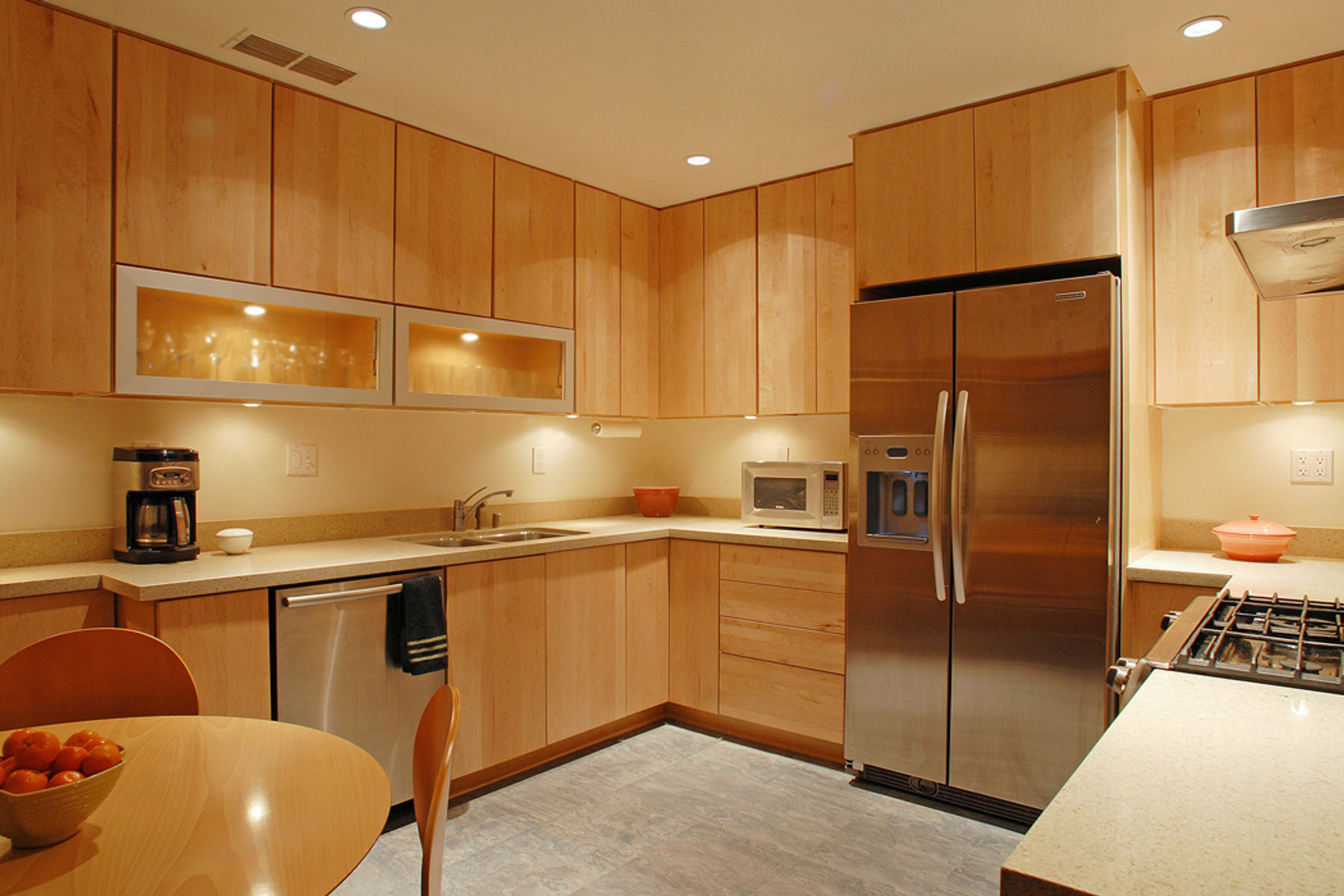 Carter Avenue — rebuilt kitchen with shaker cabinetry and island