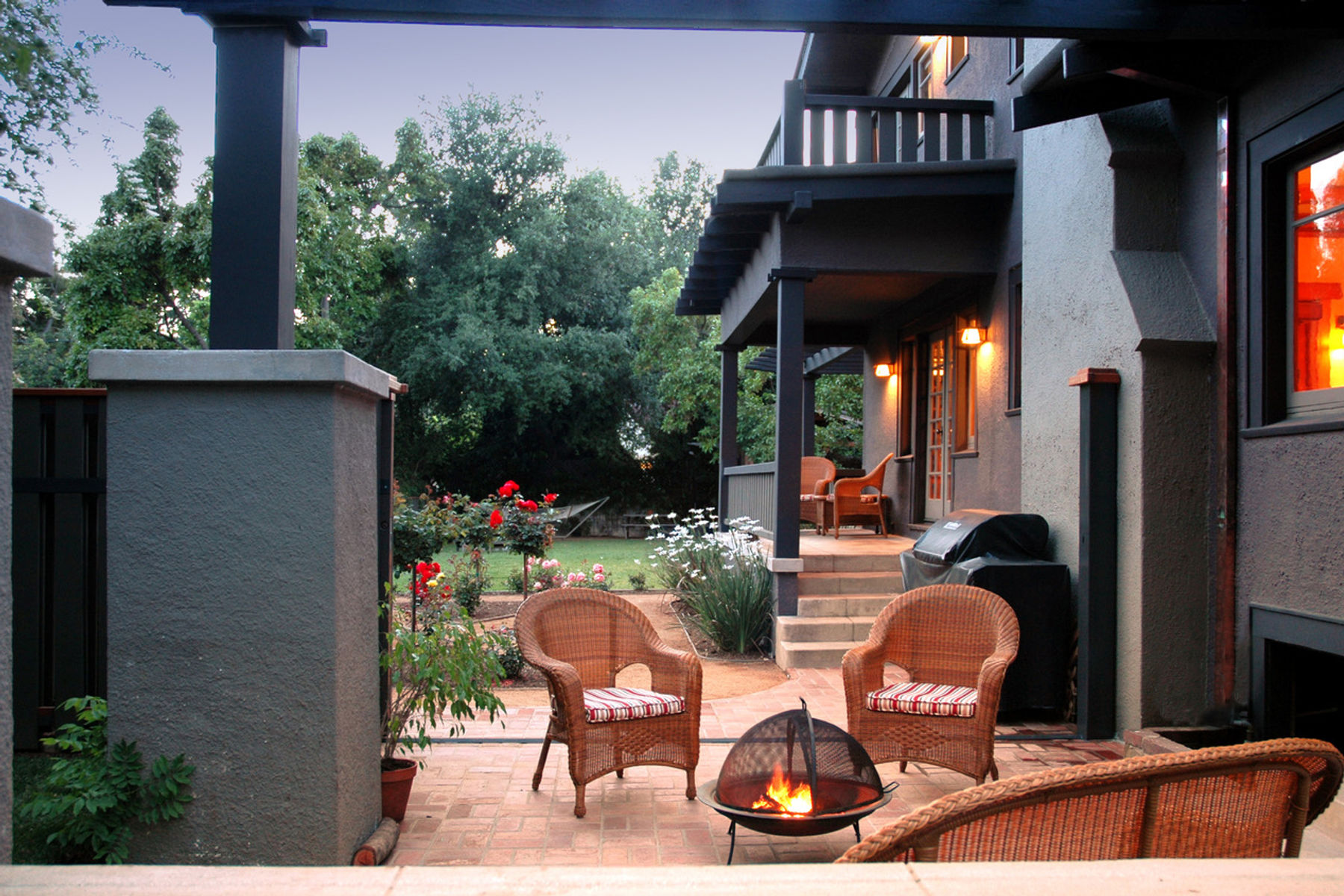 Michigan Heights — restored front porch and patio